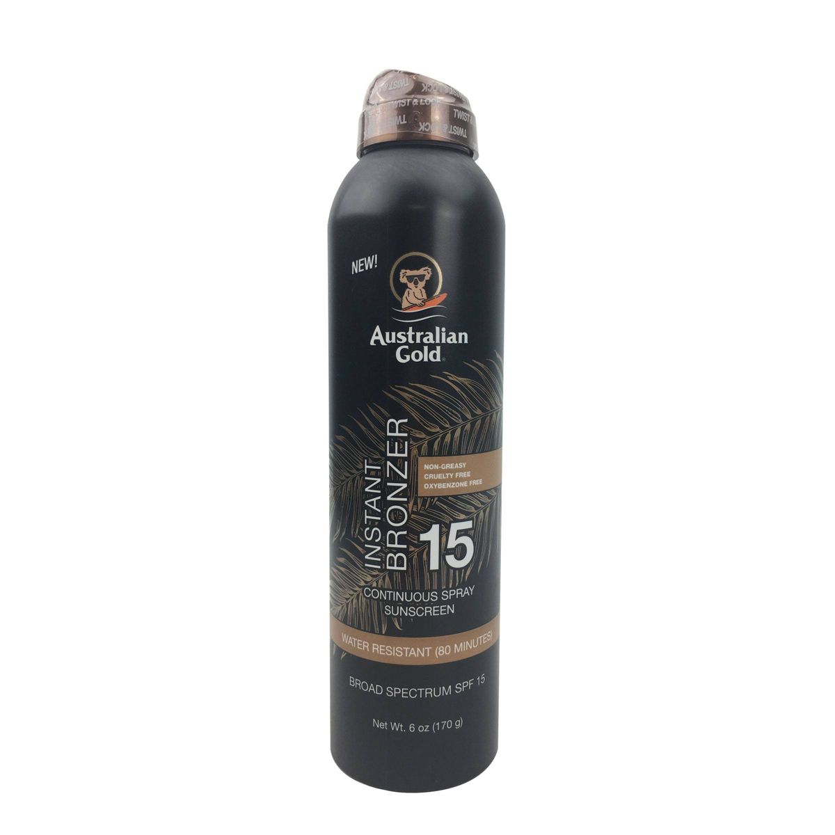 Australian Gold Instant Bronzer 15 Continuous Spray Sunscreen 170g